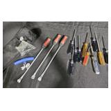 Tire spoon set w/ case and star bit drivers