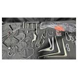 Heavy duty hooks, shelf brackets, screw hooks,