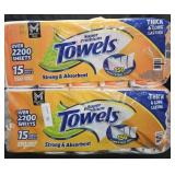 2- Super Premium Paper Towels 15 rolls each