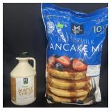 10lbs Buttermilk Pancake Mix, 32 fl oz Maple