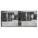 2- Premium Plastic Cutlery 180 count each