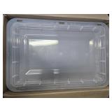 60 Qt Clear Plastic storage totes Some may have
