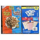 1lb 7.5oz Reese's Puffs, 1lb 5.6 oz Cookie Crisp