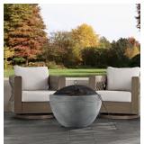 30' Concrete Finish Wood Burning Fire Pit