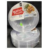 2- 45ct. Packs of 9' Clear Plastic Plates