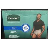 Depend men's large Underwear 84 count