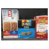 20-2.4oz Clif energy bars, 30-.81oz Kind