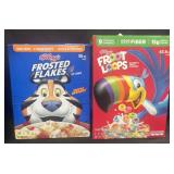 Frosted Flakes 3lbs 7oz, Froot Loops 2lbs 11.6oz