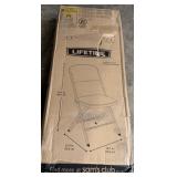 4pk. Lifetime White Heavy Duty Folding Chairs