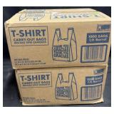 2- 1000ct. Boxes of 1/6 Barrel T-Shirt Bags