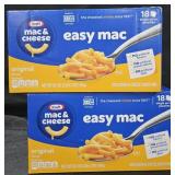 2- Kraft easy mac and cheese 18 single serve
