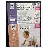 premium fragrance free baby wipes 13 packs.