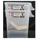 2- Plastic Storage Dispensers. No lids