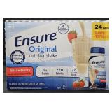 Ensure Strawberry nutritional shakes 24 pack 8oz