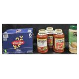 Barilla elbow macaroni 6 boxes. 3- Prego