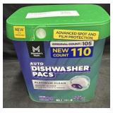 110ct. Tub of Auto Dishwasher Pacs
