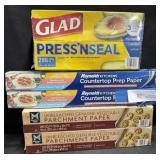 2- 140sq.ft. Rolls of Glad Press'N'Seal Wrap