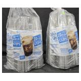 2- Clear Plastic 20oz cups 120 count each