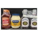 2-40 oz Whataburger ketchup, 64 fl oz Hellmann's
