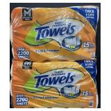 30 mega rolls super premium paper towels
