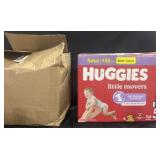 Box of 12 baby wipes, Huggies 5 over 27 lbs 148