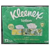 Kleenex Lotion facial tissue 12 flat boxes
