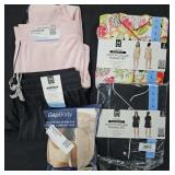 Women's size Large pants, pajama sets and bras.