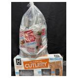 360pc. Box of Clear Plastic Cutlery