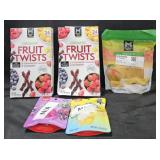 2- Fruit Twists 24 count each. Dried mango slices