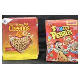 Honey Nut Cheerios 48oz. Fruity Pebbles 38oz