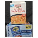 Bush's pinto beans 6 cans. Idahoan shredded