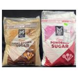 7 lb light brown sugar & 7 lb powered sugar