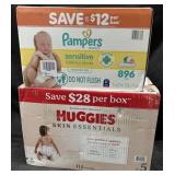 Huggies skin essentials size 5 diapers 112 ct.