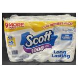Scott individually wrapped toilet paper 45 rolls