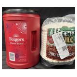 43.5oz Folgers classic roast ground coffee & 700