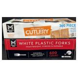 360ct. Box of Clear Plastic Assorted Cutlery