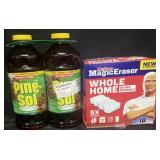 2-Pine Sol 1.77 L each, Mr. Clean Magic Erasers