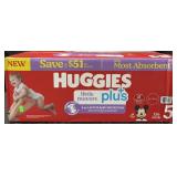 156 Huggies Plus size 5 little movers