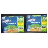 2- Ziploc Sandwich Bags 580 count each 4 packs