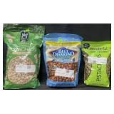 3 lbs roasted pistachios, 40oz Blue Diamond