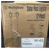 Westinghouse solar post lights 2 pack not tested