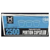Translucent portion cups 1fl oz cups 2500 ct