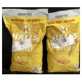 Two packs of 180 hall cough drops, sugar free