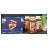 6-1lb Barilla penne pasta, 3-45oz Prego