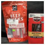 12-1oz beef sticks & 20-.92oz Jack Links beef