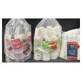 16oz clear cups 132ct. 13oz translucent cups