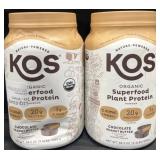 2-38.5oz KOS organic superfood plant protein
