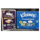 Ultra Soft 3-ply facial tissues 12 boxes.