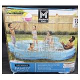 Inflatable Family Pool untested 10 ft long