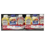 2 Heinz classic pack yellow mustard, mayo &